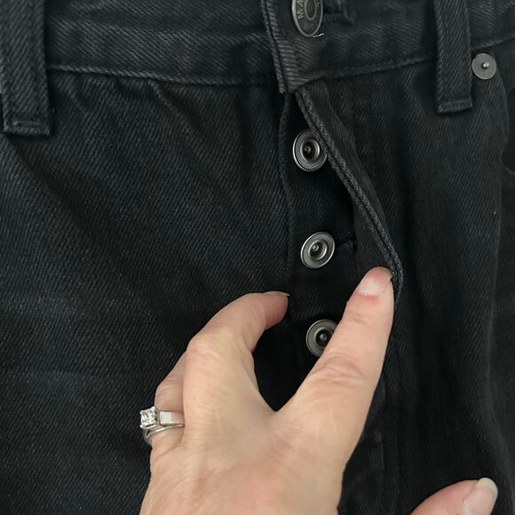 Madewell Women's Low Slung Baggy Wide Leg Jeans Black Full Length 27 New - Picture 3 of 9